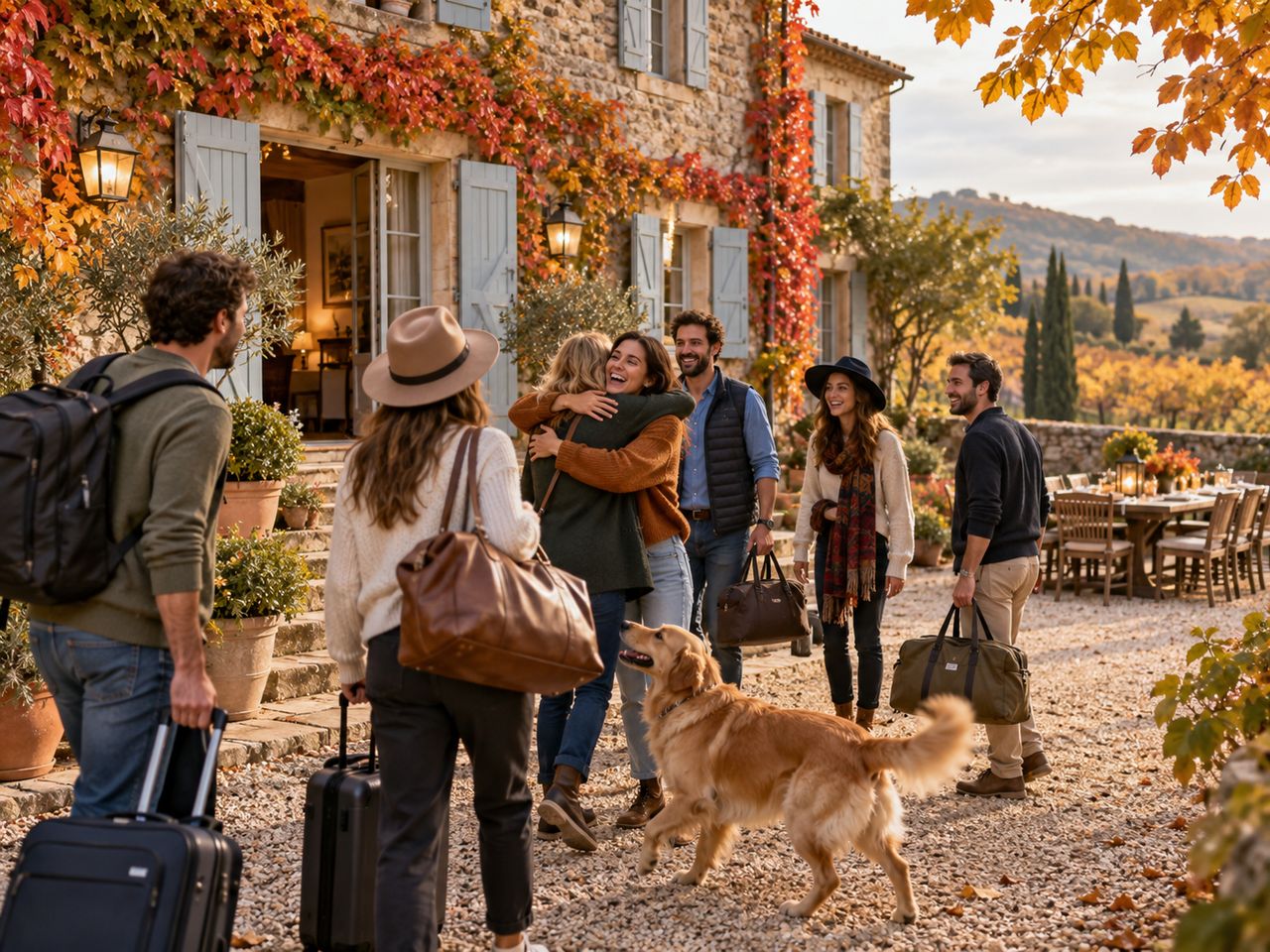 Envie de convivialité entre amis : grandes maisons de vacances pour un séjour de groupe en octobre